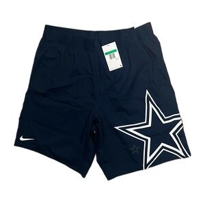 Nike Dallas Cowboys Navy Big Logo Shorts Size XL